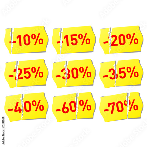 Vector set of discount stickers