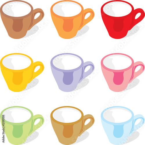 isolated espresso cups
