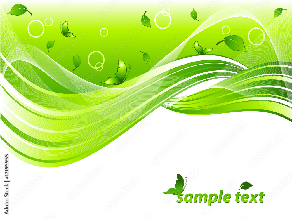 environmental header with leaves, butterflies and copy space environmental header with leaves, butterflies and copy space