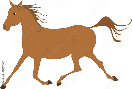 jument arabe alezane au trot