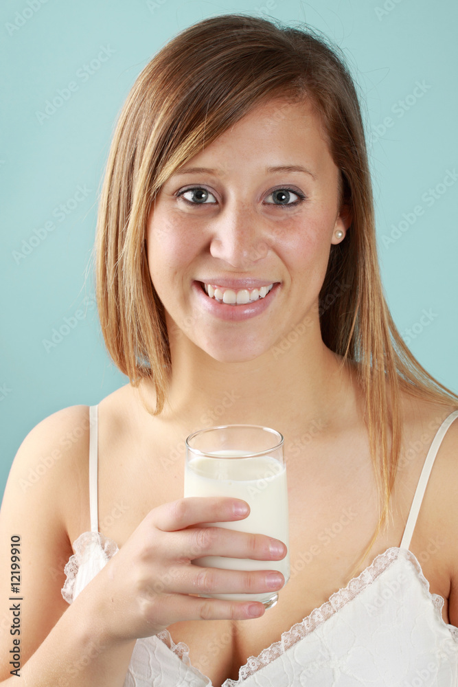 woman with glass of milk woman with glass of milk