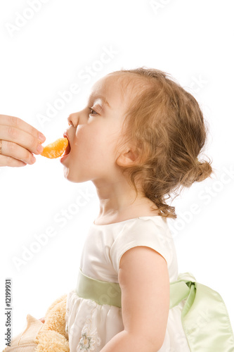 Eating tangerine