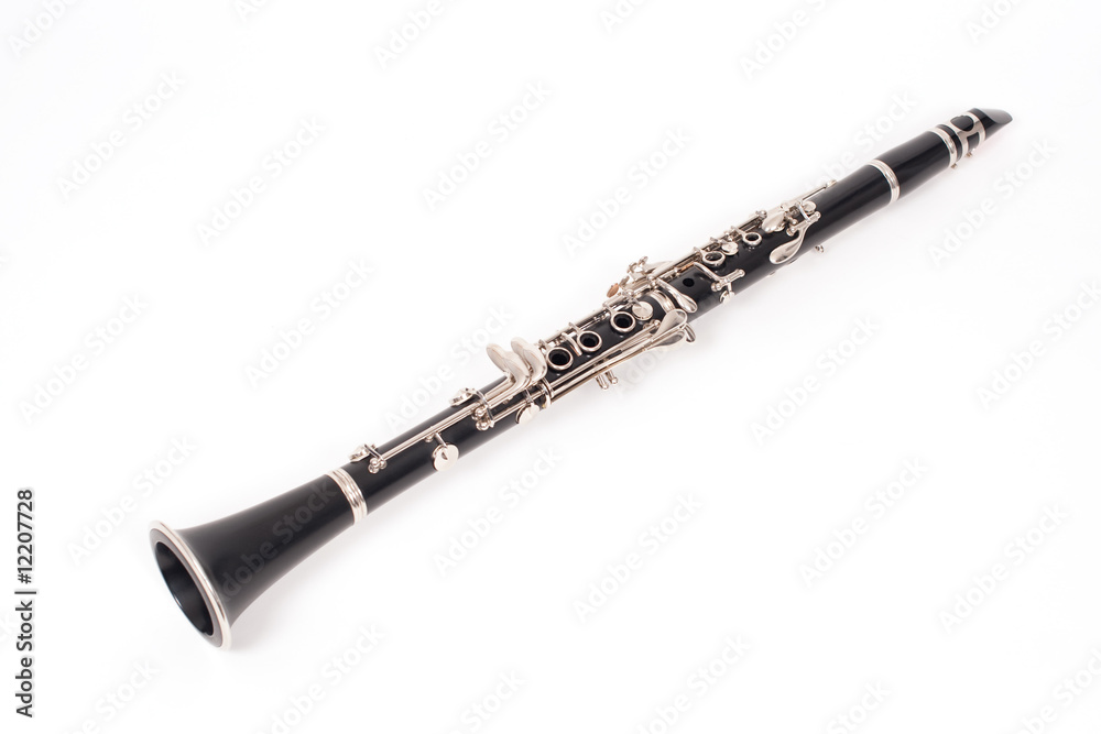 Obraz premium Clarinet on white