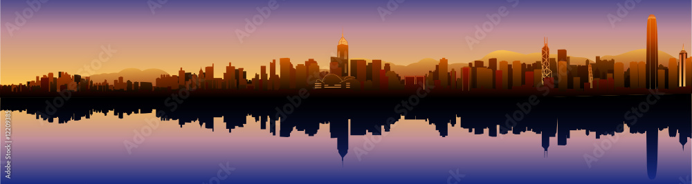 Fototapeta premium Panoramę Hongkongu