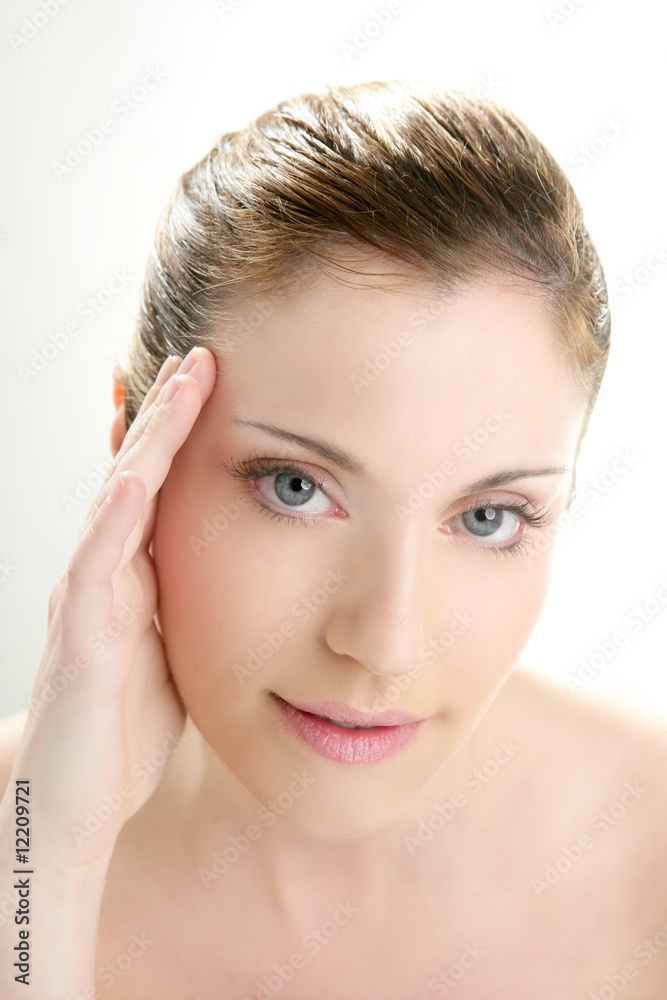 Portrait of young beautiful woman at studio Portrait of young beautiful woman at studio