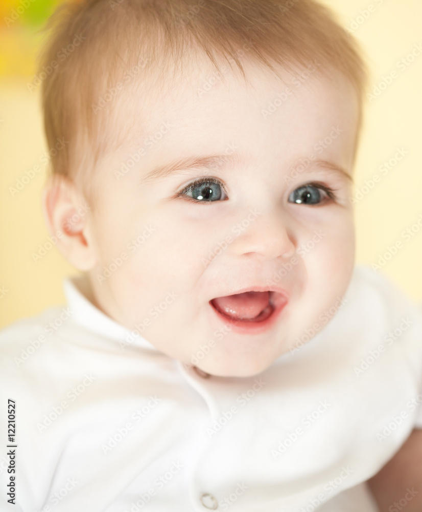 Portrait of adorable blue-eyes baby