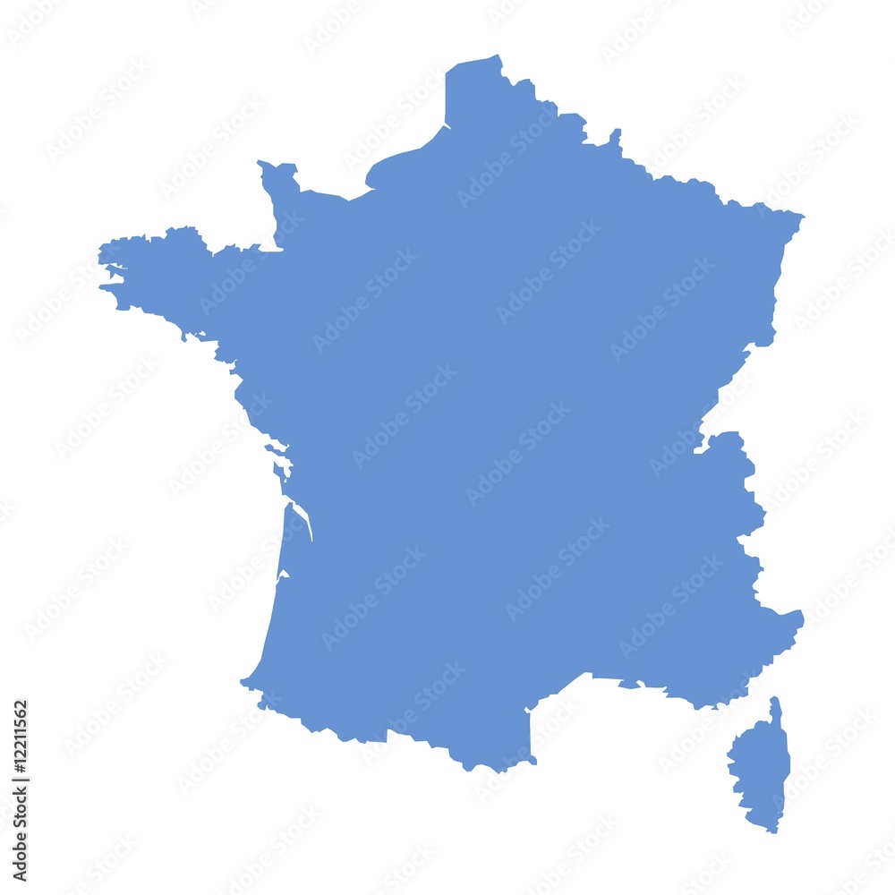 Obraz premium Karte von Frankreich