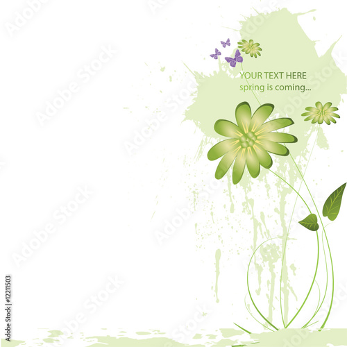 Abstract background with nature symbol