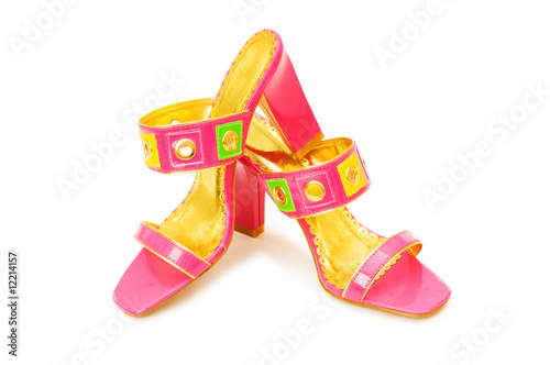 Woman shoes isolated on the white background