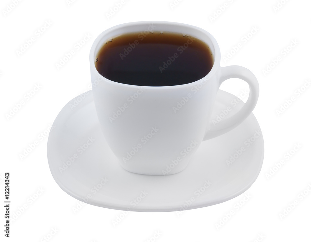 White cup of coffee isolated White cup of coffee isolated