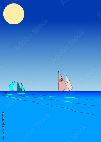 voilier a la mer