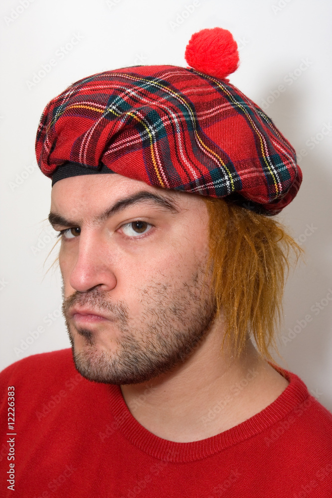 Scotsman with tartan hat Scotsman with tartan hat