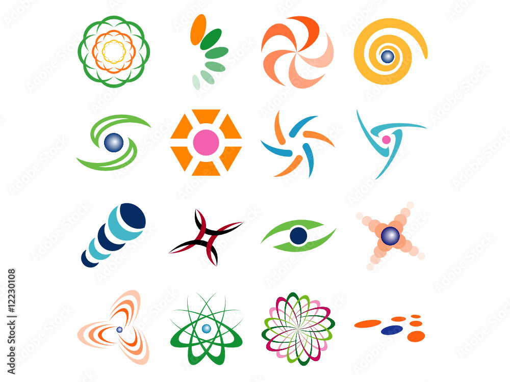 Fototapeta premium Set of Abstract Vector Logo Design Elements