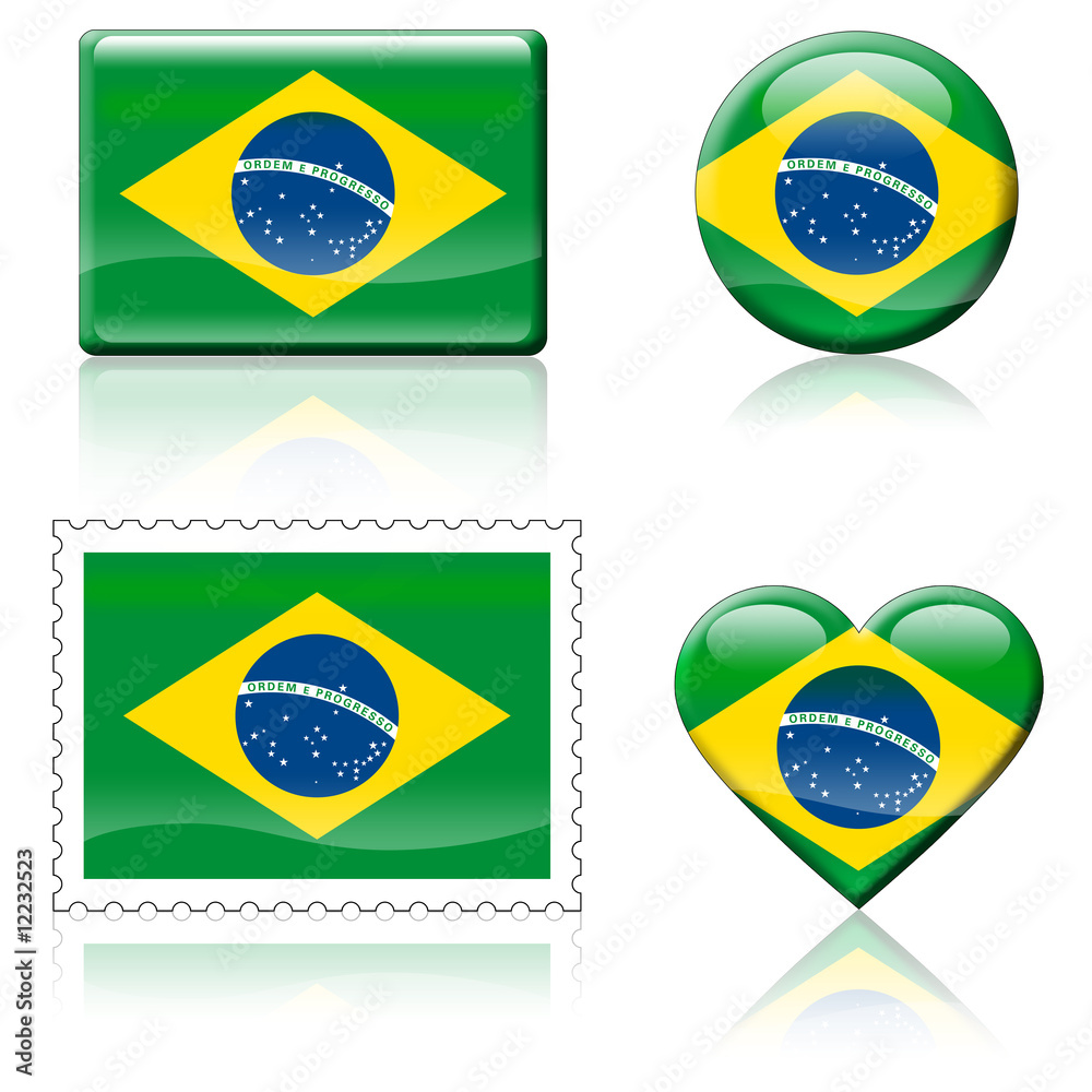 Bandeiras do Brasil Stock Photo