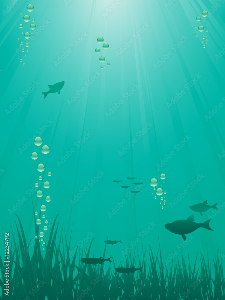 Obraz premium Tranquil underwater scene