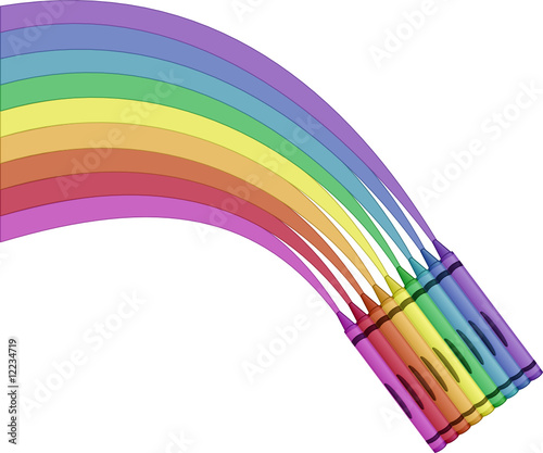 Crayon Rainbow - vector illustration photo
