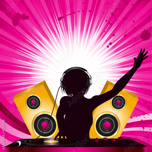 DJ and turntable