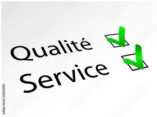 Qualité / Service (en perspective avec coches)