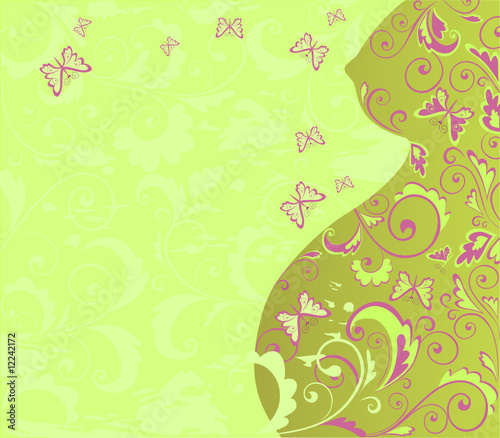 illustration with pregnant woman profile
