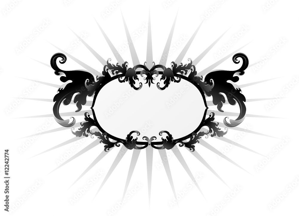 Frame with rococo ornaments
