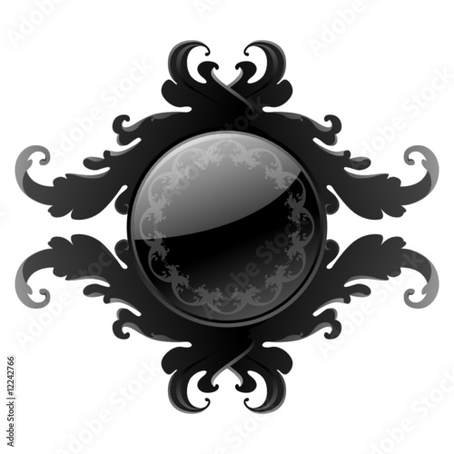 Frame with vintage ornaments