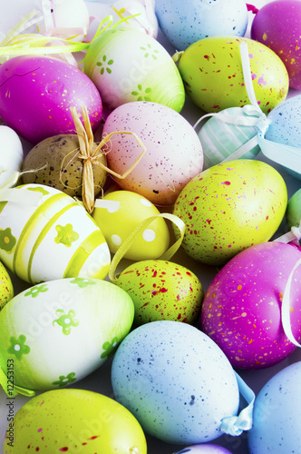 colorfull background of eastern eggs