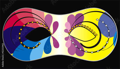 Carnival vector mask on black bacground