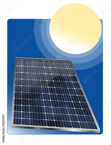 Solar cell panel collecting energy from the sun