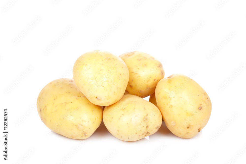 Stack of raw potatoes Stack of raw potatoes