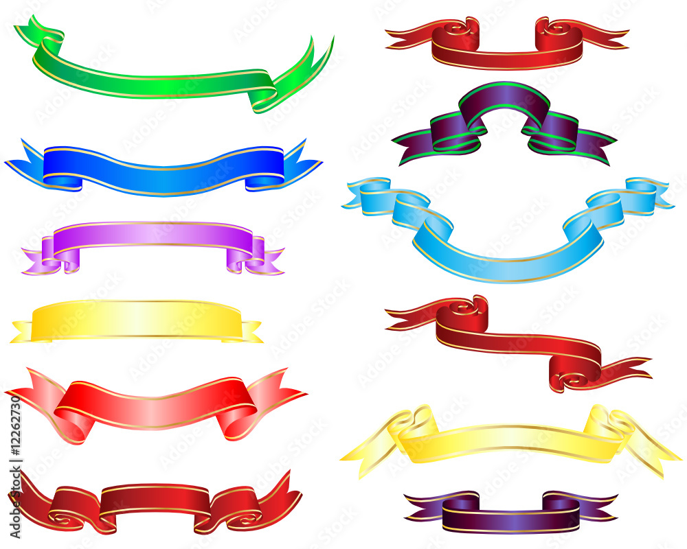multicolor ribbons