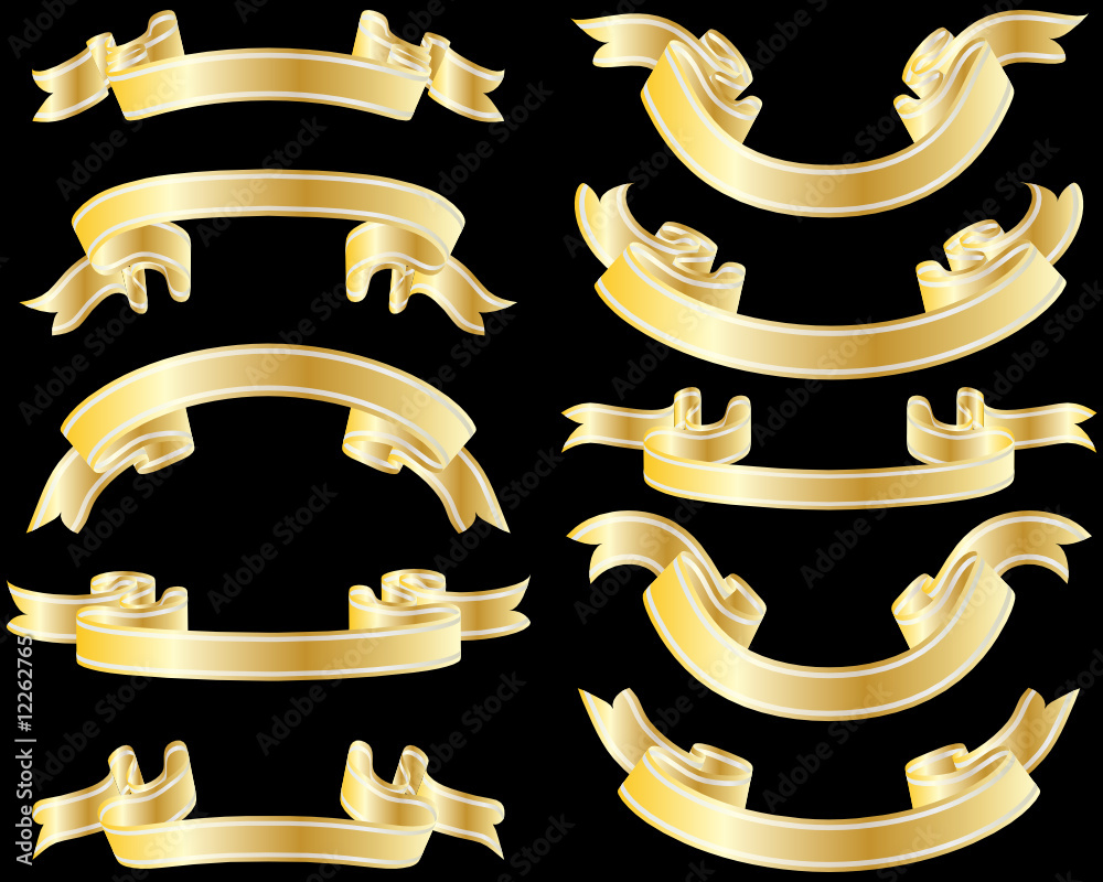 golden ribbons set golden ribbons set