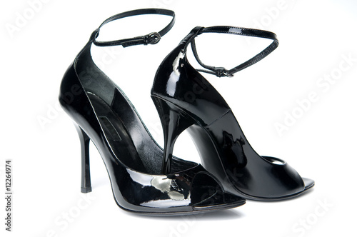 Black glossy shoes