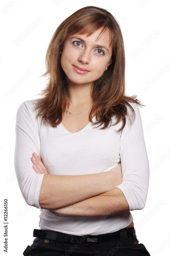 Portrait of a young attractive business woman Portrait of a young attractive business woman