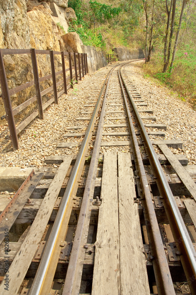Fototapeta premium Death railway in Kanjanaburi, Thailand.