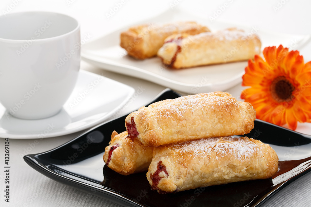French cakes with fruity filling French cakes with fruity filling