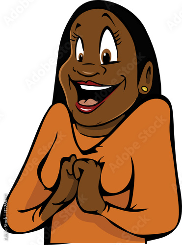 excited lady