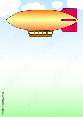 hintergrund mit wolken und zeppelin