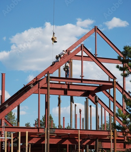 Construction d'une charpente métallique