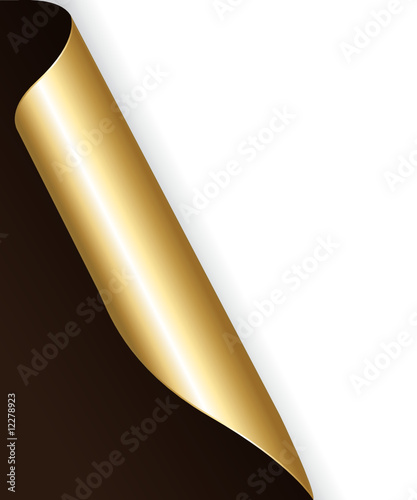 Brown paper with golden curl face