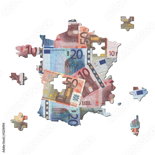 French euros Map jigsaw