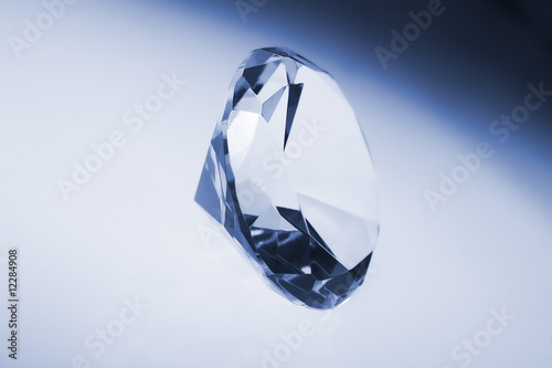 big diamond on blue background