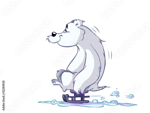 polar bear on sled