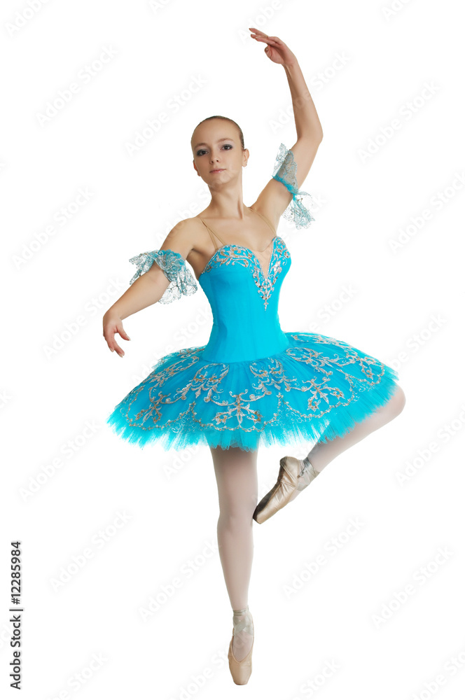 Naklejka premium young beautiful ballerina in tutu