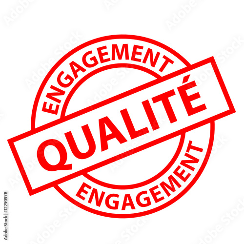 Tampon "Engagement Qualité" (rouge)