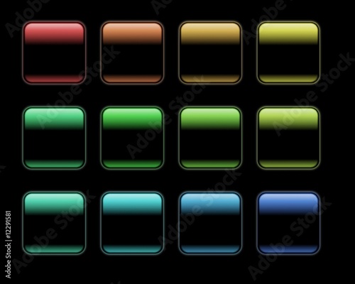 Blank buttons set in black desing