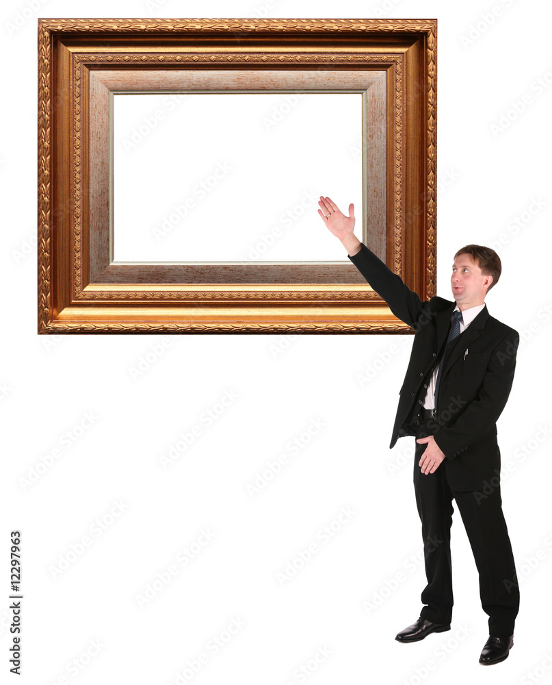 businessman shows on Picture frame baget collage businessman shows on Picture frame baget collage