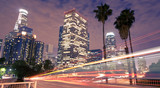 Traffic through Los Angeles (traffic seen as light trails)