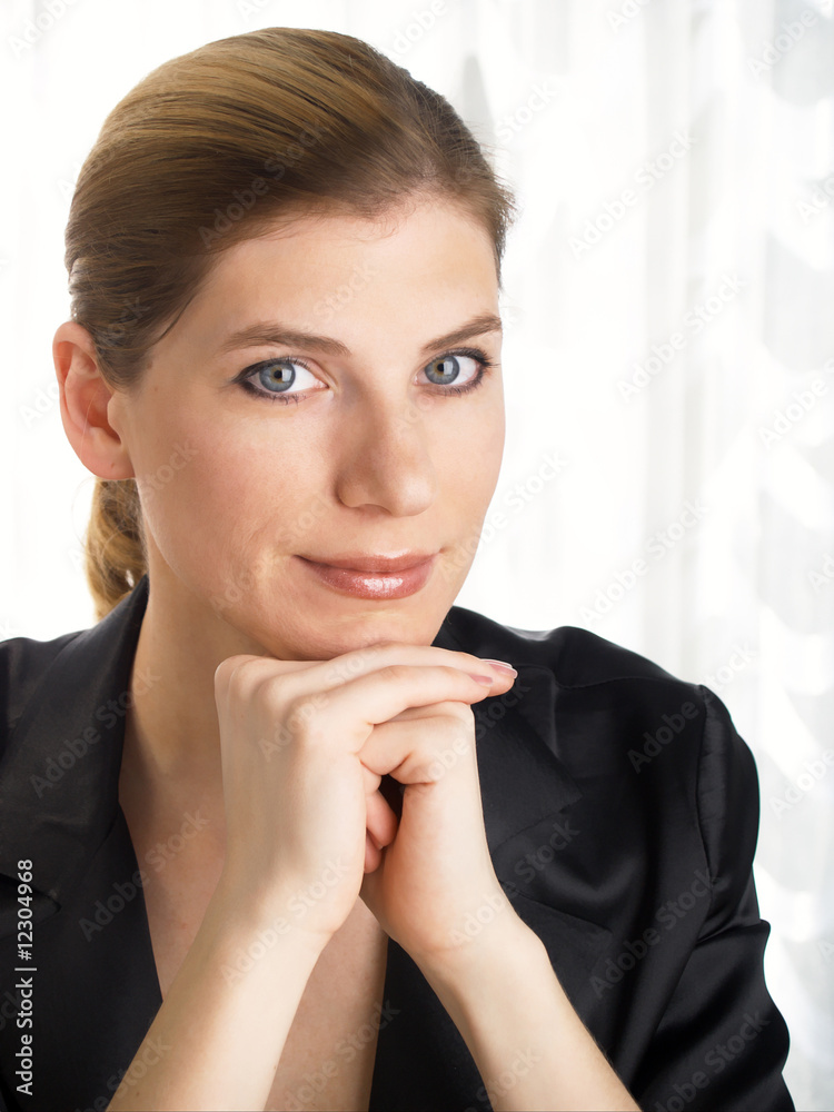 Portrait of the young beautiful businesswoman