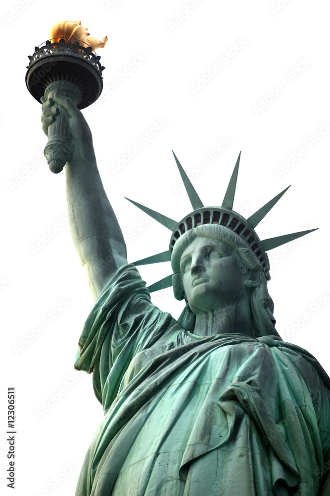 Fototapeta premium NY Statue of Liberty isolated on white