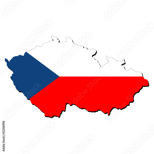 Czech Republic map flag